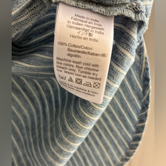 J. Crew Mercantile Striped Button Front Top Cotton Top, XS - Picture 3 of 5